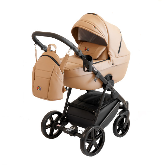 Коляска 2 в 1 Broco Miracle Black 9023-BMB-06, beige, бежевый