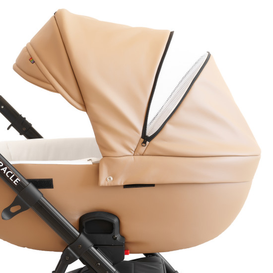 Коляска 2 в 1 Broco Miracle Black 9023-BMB-06, beige, бежевый