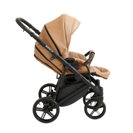 Коляска 2 в 1 Broco Miracle Black 9023-BMB-06, beige, бежевый