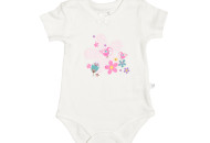 Боди Caramel Flowers короткий рукав BK8202EKRU-62, ecru, беж светлый, 56/62