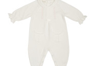Ромпер трикотажный Twins Leo для девочки TUK-7353-0-1, ecru, беж светлый, 0-1 мес