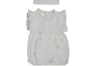 Body Knitwater Twins Leo Star Grey with a bandage TKK-734-1-3, GREY, Gray, 1-3 months