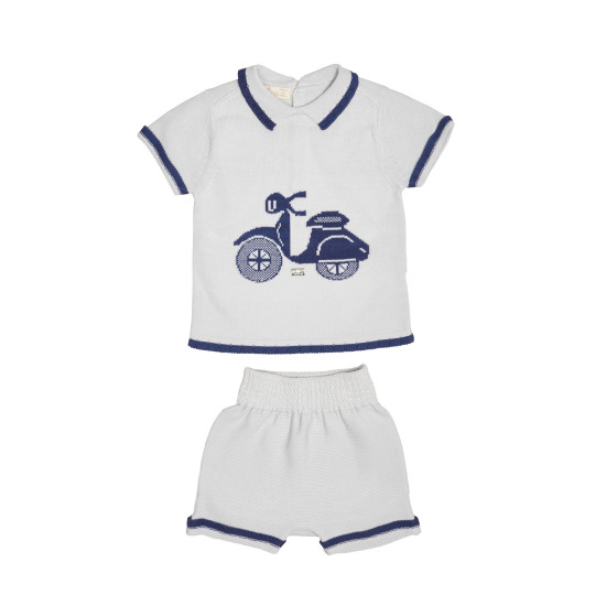 Twins LEO Moto (T-shirt and Shorti) Pue-8331-9-12, Grey, Gray, 9-12 months