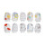 Twins scratches for newborn knitwear (0-3 months) 10 pairs W135-CT10-20, Multicolor, Multijet, 0-3 months