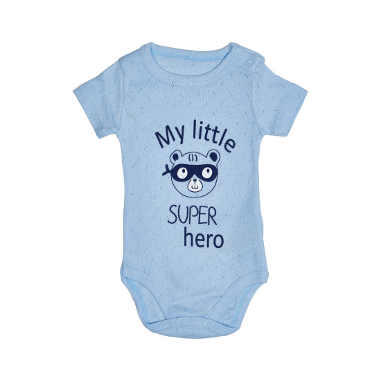 Боди Puan baby Super hero 3979-PBlu-1/3, blue, голубой, 1-3 мес
