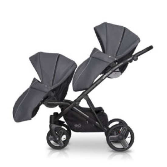 Коляска для двійні EasyGo 2 of Us 9023-EG2U-14, grafit, графіт