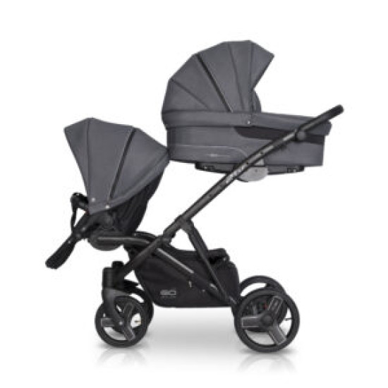 Коляска для двійні EasyGo 2 of Us 9023-EG2U-14, grafit, графіт