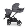 Коляска для двійні EasyGo 2 of Us 9023-EG2U-14, grafit, графіт