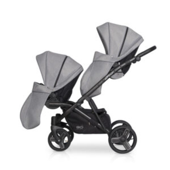 Коляска для двійні EasyGo 2 of Us 9023-EG2U-20, Pearl, сірий
