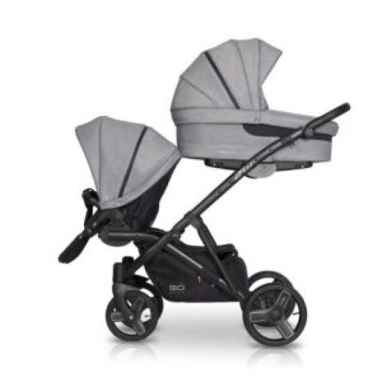 Коляска для двійні EasyGo 2 of Us 9023-EG2U-20, Pearl, сірий