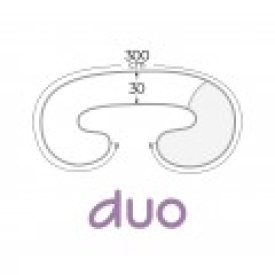 Подушка для беременных Ceba Physio Duo джерси W-705-700-526, Diamonds & circles, белый/серый