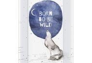 Пеленальная доска Cebababy 50x70 Watercolor Word W-200-123-649, Born to be wild, белый