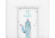 Пеленальный матрас Cebababy 75x72 Watercolor World W-144-123-650, Cactus, белый