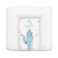 Пеленальный матрас Cebababy 75x72 Watercolor World W-144-123-650, Cactus, белый