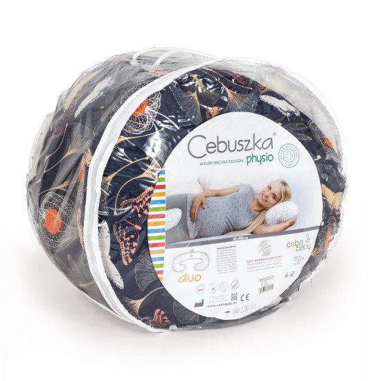 Подушка для вагітних Ceba Physio Duo Flora & Fauna W-705-099-575, Gingo, білий