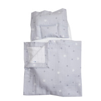 Twins Air Twins Air Muslin 1499-Tmb-10, Stars Grey, Gray