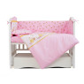 Постельный комплект 4 эл Twins Comfort бампер + сменка 4052-C-008, Медуны розовые, розовый