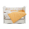 Постельный комплект 4 эл Twins Comfort бампер + сменка 4052-C-021, Горошки оранжевые, оранжевый