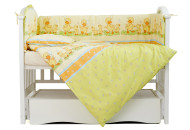 Постельный комплект 4 эл Twins Comfort бампер + сменка 4052-C-027, Утята зеленые, салатовый