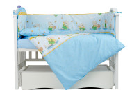 Постельный комплект 4 эл Twins Comfort бампер + сменка 4052-C-011, Медуны голубые, синий