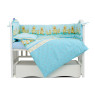 Постельный комплект 4 эл Twins Comfort бампер + сменка 4052-C-025, Утята голубые, синий
