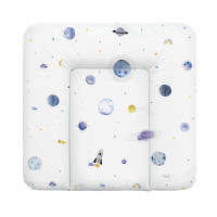 Пеленальный матрас Cebababy 75x72 Watercolor World Universe белый