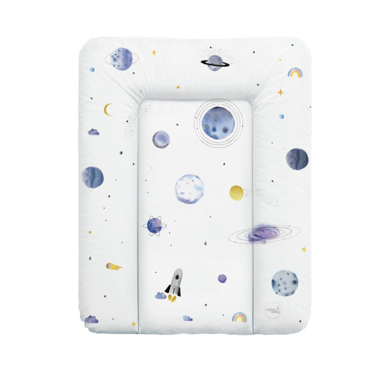 Пеленальный матрас Cebababy 50x70 Watercolor World W-143-123-651, Universe, белый
