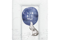 Пеленальный матрас Cebababy 50x70 Watercolor World W-143-123-649, Born to be wild, белый