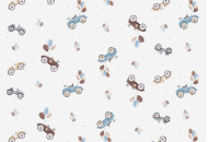 Waterproof mat Cebababy 120x120 Cars white/blue