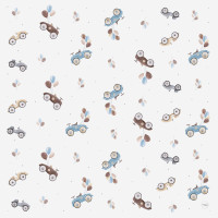 Коврик водонепроницаемый Cebababy 120x120 Cars белый/голубой