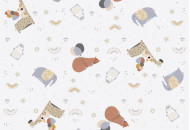Коврик водонепроницаемый Cebababy 120x120 Giraffe белый/бел