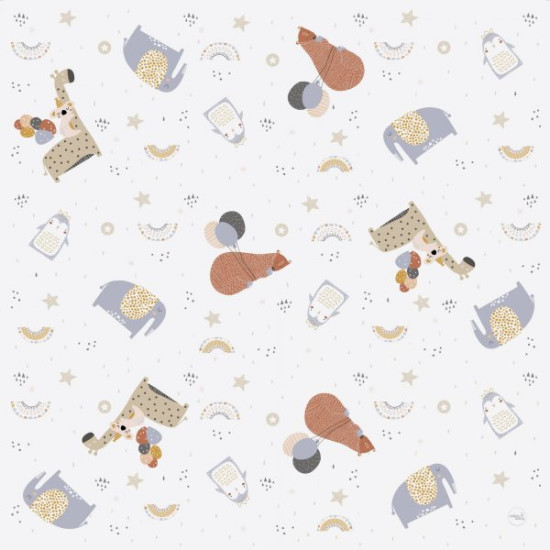 Коврик водонепроницаемый Cebababy 120x120 Giraffe белый/бел