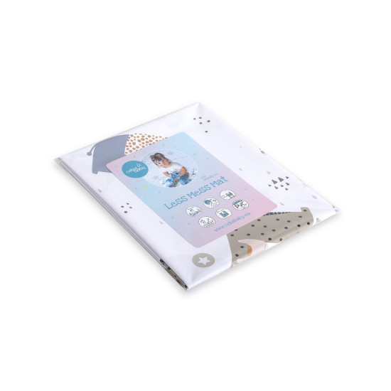 Коврик водонепроницаемый Cebababy 120x120 Giraffe белый/бел