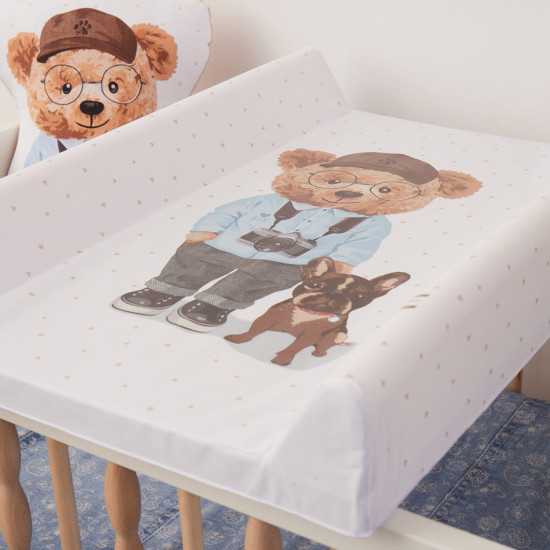 Пеленальная доска Cebababy 50x70 Fluffy Puffy W-203-132-687, Steve, мальчик