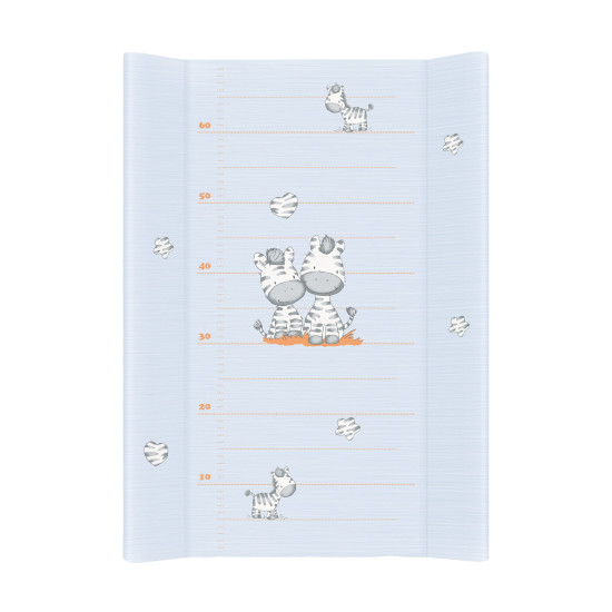 Пеленальная доска Cebababy 50x70 Basic line W-200-002-160, Зебра голубая, голубой