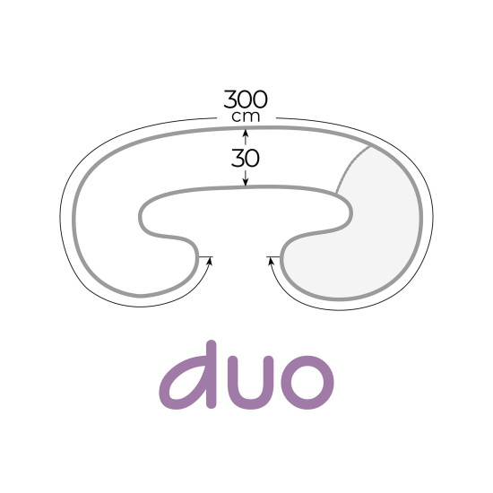 Подушка для беременных Ceba Physio Duo джерси W-705-700-635, Milky Way, мультицвет