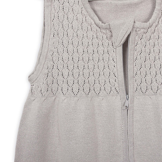 Sleeping bag for newborns Ceba knitted 62x42 grey