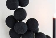 Гирлянда - ночник Cottonballlight 20 шариков в коробке Antra, серый / черный