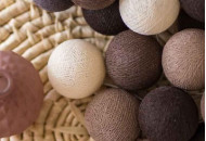 Гирлянда - ночник Cottonballlight 20 шариков в коробке Brown Style, коричневый