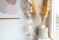 Гирлянда - ночник Cottonballlight 20 шариков в коробке Macaron, мультиколир