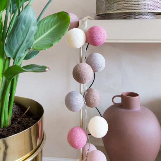 Гирлянда - ночник Cottonballlight 20 шариков в коробке Beloved, мультиколир