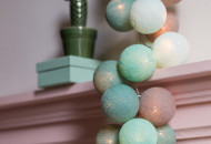 Гирлянда - ночник Cottonballlight 20 шариков в коробке mint