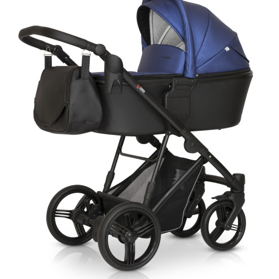Коляска 3 в 1 Verdi Dynamic 9023-VDE-09L ECO, black/dark blue pearl, чорний/синій перла
