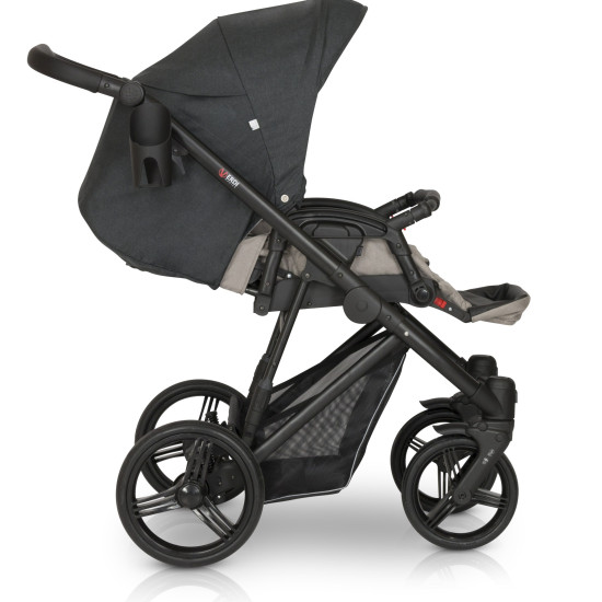 Коляска 3 в 1 Verdi Dynamic 9023-VD-03, black/jungl, чорний/зелений