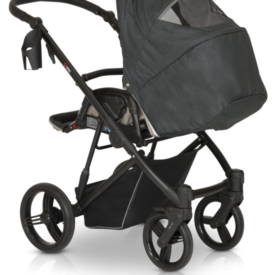 Коляски 3 в 1 Verdi Dynamic 9023-VD-04, black/powder pink, чорний/пудра