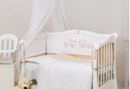 Постельный комплект 8 эл Twins Romantic Dove beige 4024-R-005, white / beige, белый / беж