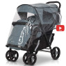 Коляска для двойни EasyGo Fusion Duo Pearl светлый серый