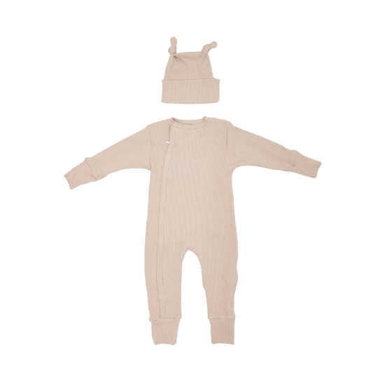 Набір Twins Ego Baby Boy (чоловічок на замку і шапка) 68р, beige
