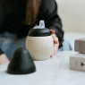 Поильник силиконовый Elhee, sand/black
