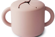Силиконовая кружка для снеков Mushie, Blush, пудра